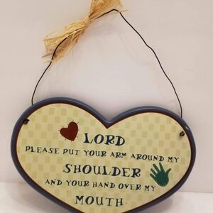 Heart-Shaped Wall Decor with Inspirational Quote